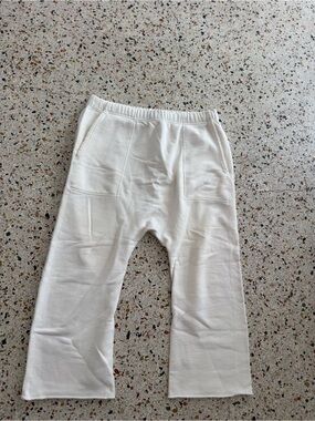 Nili Lotan womens Cream Wide-Leg Pull-On Joggers